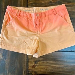Gap Khakis Neon Orange Yellow Shorts Size 12